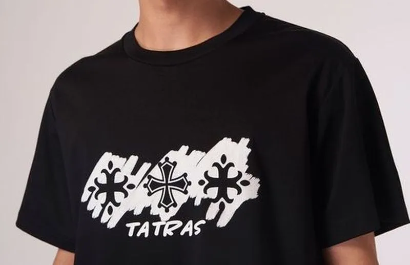 TATRAS  |Crew Neck Pullovers Unisex Cotton Short Sleeves Logo