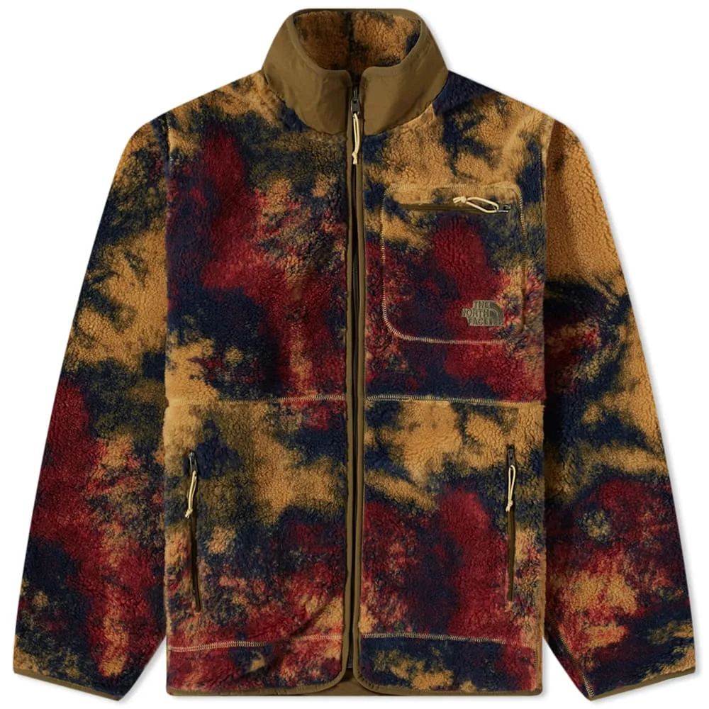 The North Face Jacquard Extreme Pile Full Zip JacketAntelope Tan Ice Dye Print