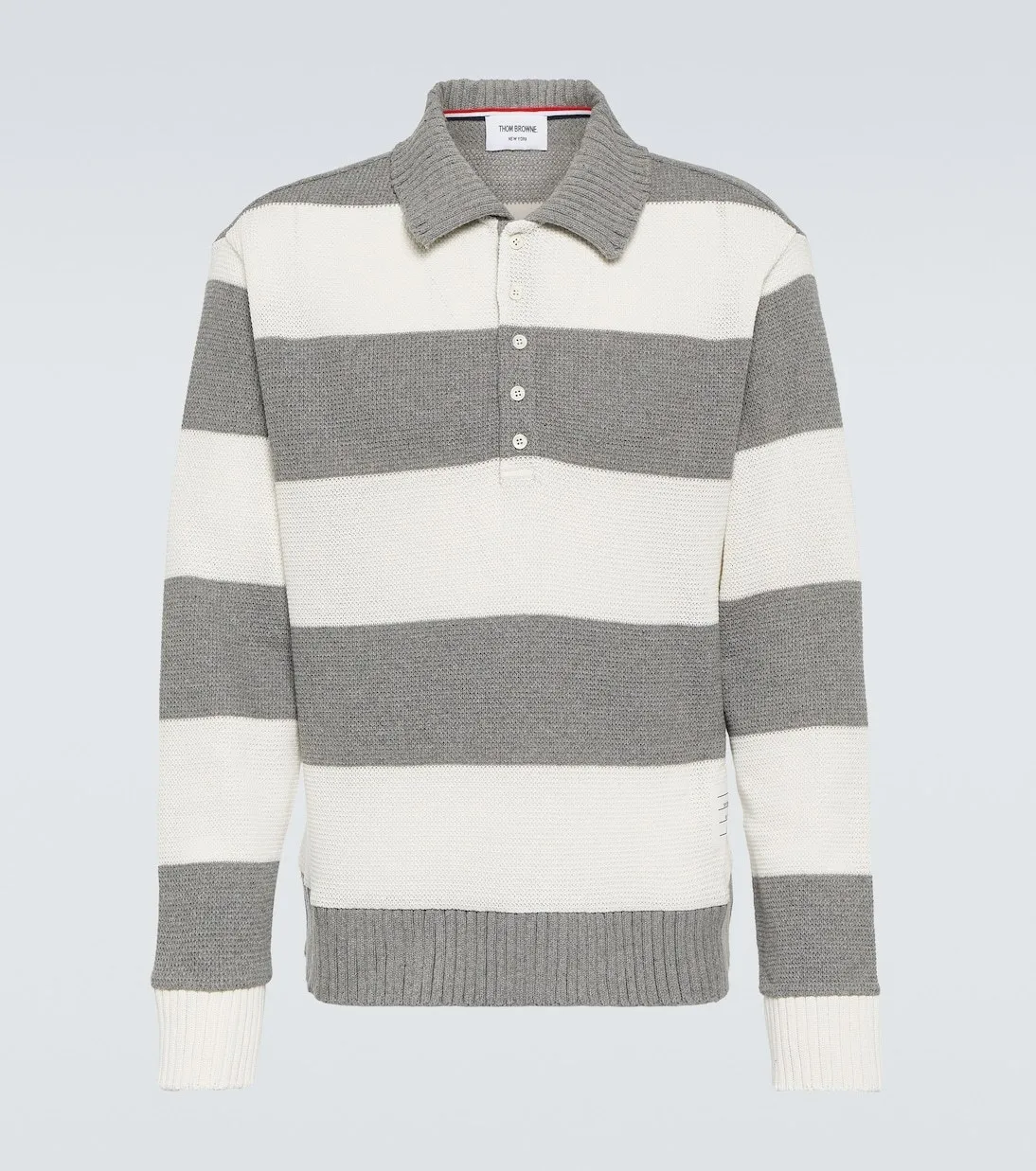 THOM BROWNE  |Pullovers Stripes Long Sleeves Cotton Designers Sweaters