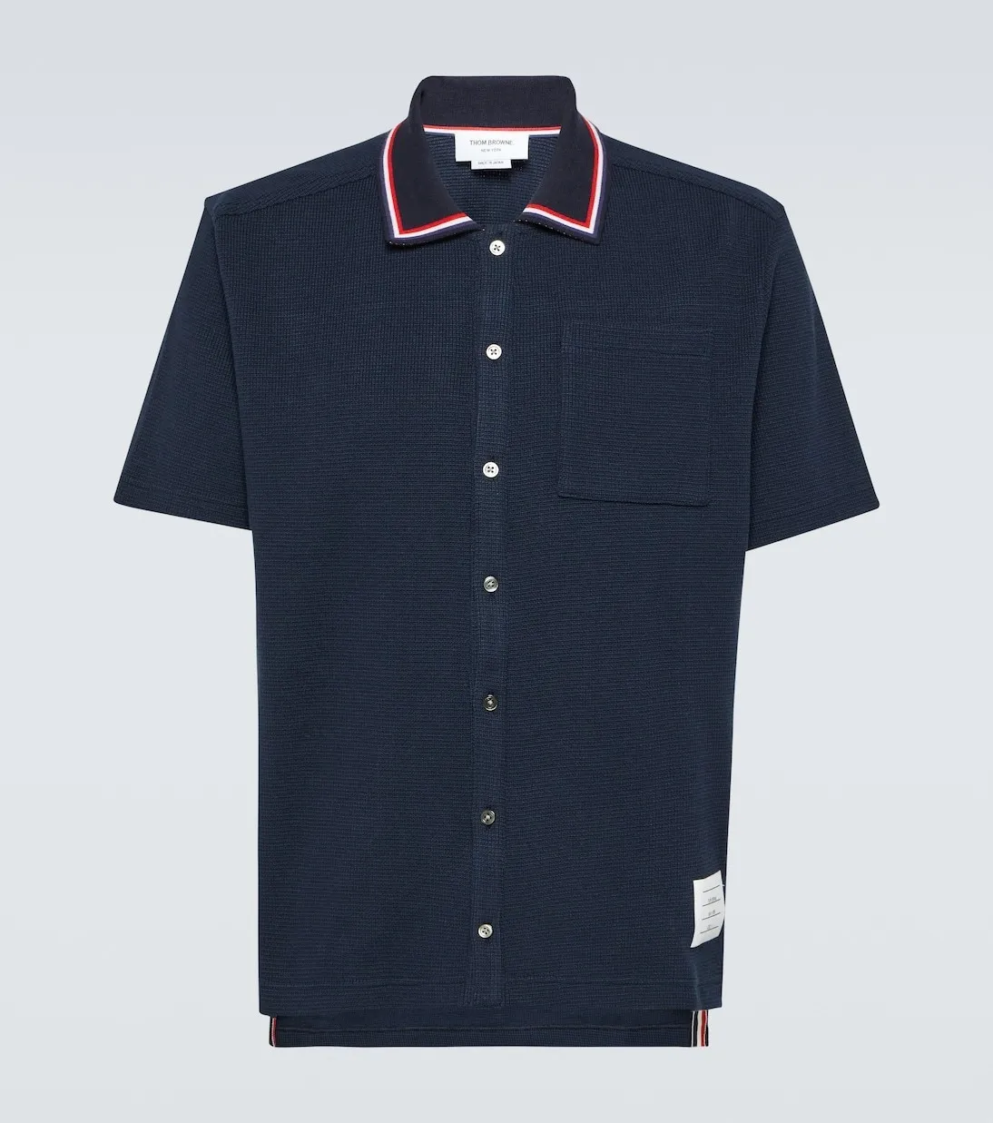 THOM BROWNE  |Pullovers Stripes Plain Cotton Short Sleeves Logo Designers