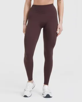 Unified High Waisted Leggings | Plum Brown