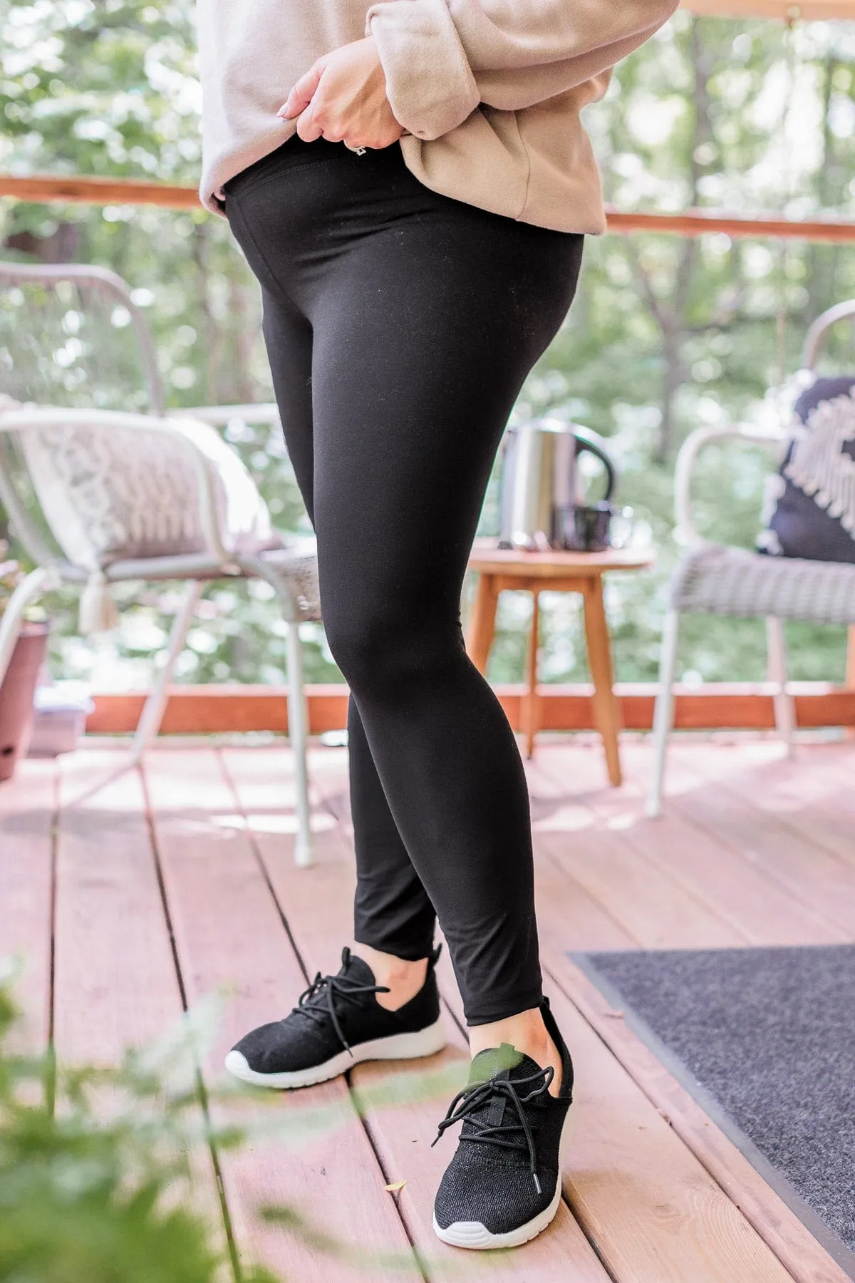 Walk Through Nature Athleisure Leggings- Black