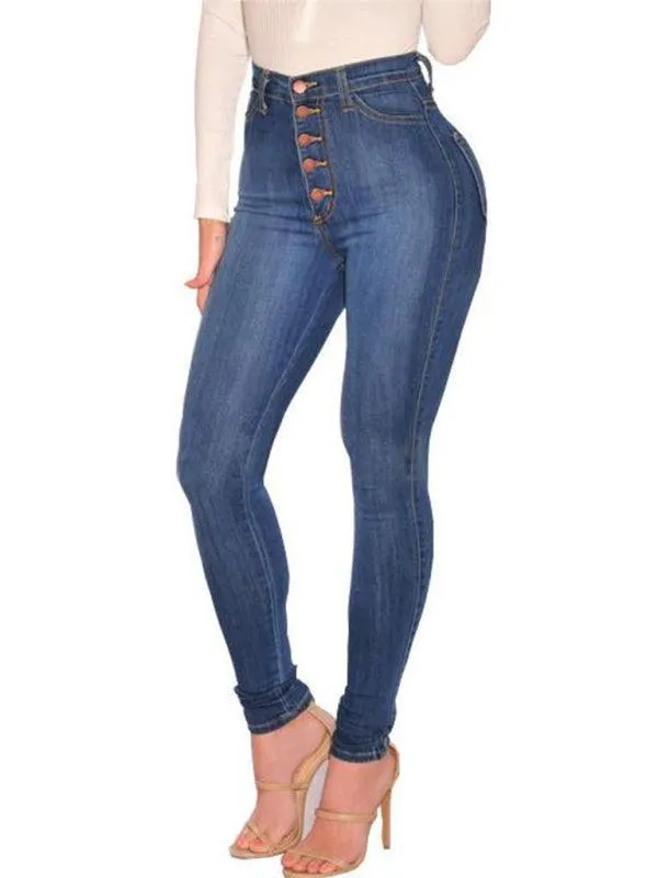 Women High Waist Skinny Jeans