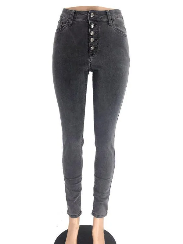 Women High Waist Skinny Jeans