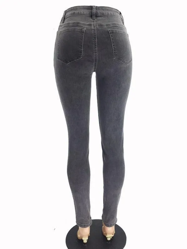 Women High Waist Skinny Jeans