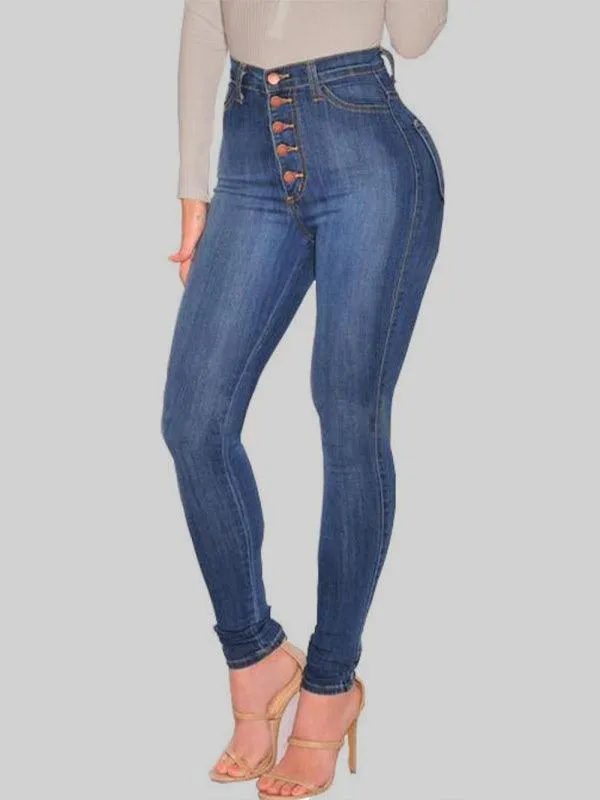 Women High Waist Skinny Jeans