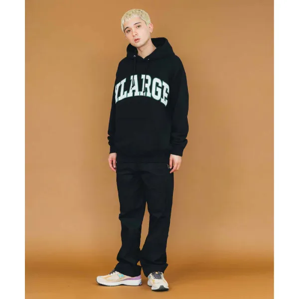 X-Large  |Pullovers Unisex Street Style Plain Cotton Logo Hoodies