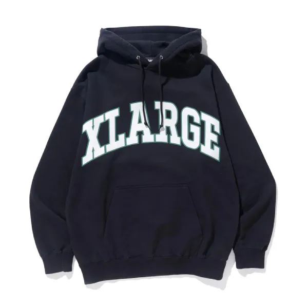 X-Large  |Pullovers Unisex Street Style Plain Cotton Logo Hoodies