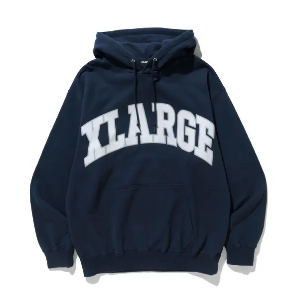 X-Large  |Pullovers Unisex Street Style Plain Cotton Logo Hoodies