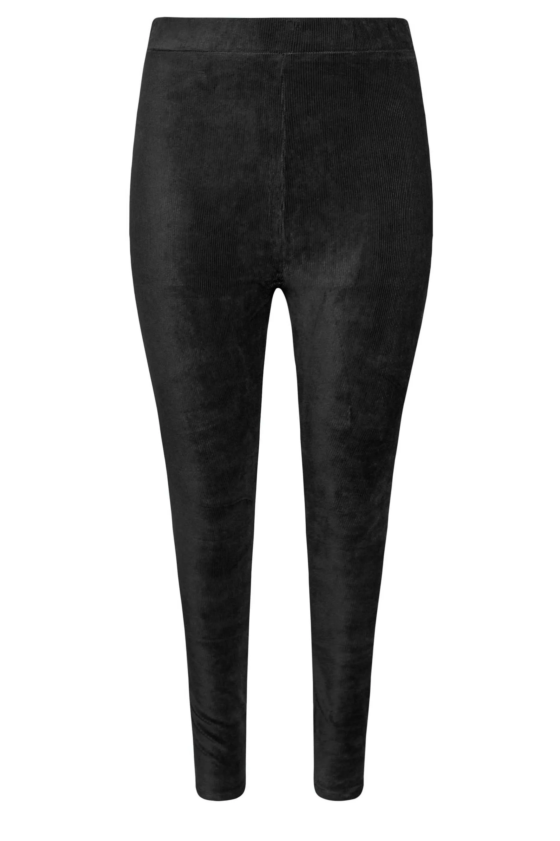 YOURS Curve Black Cord Stretch Leggings