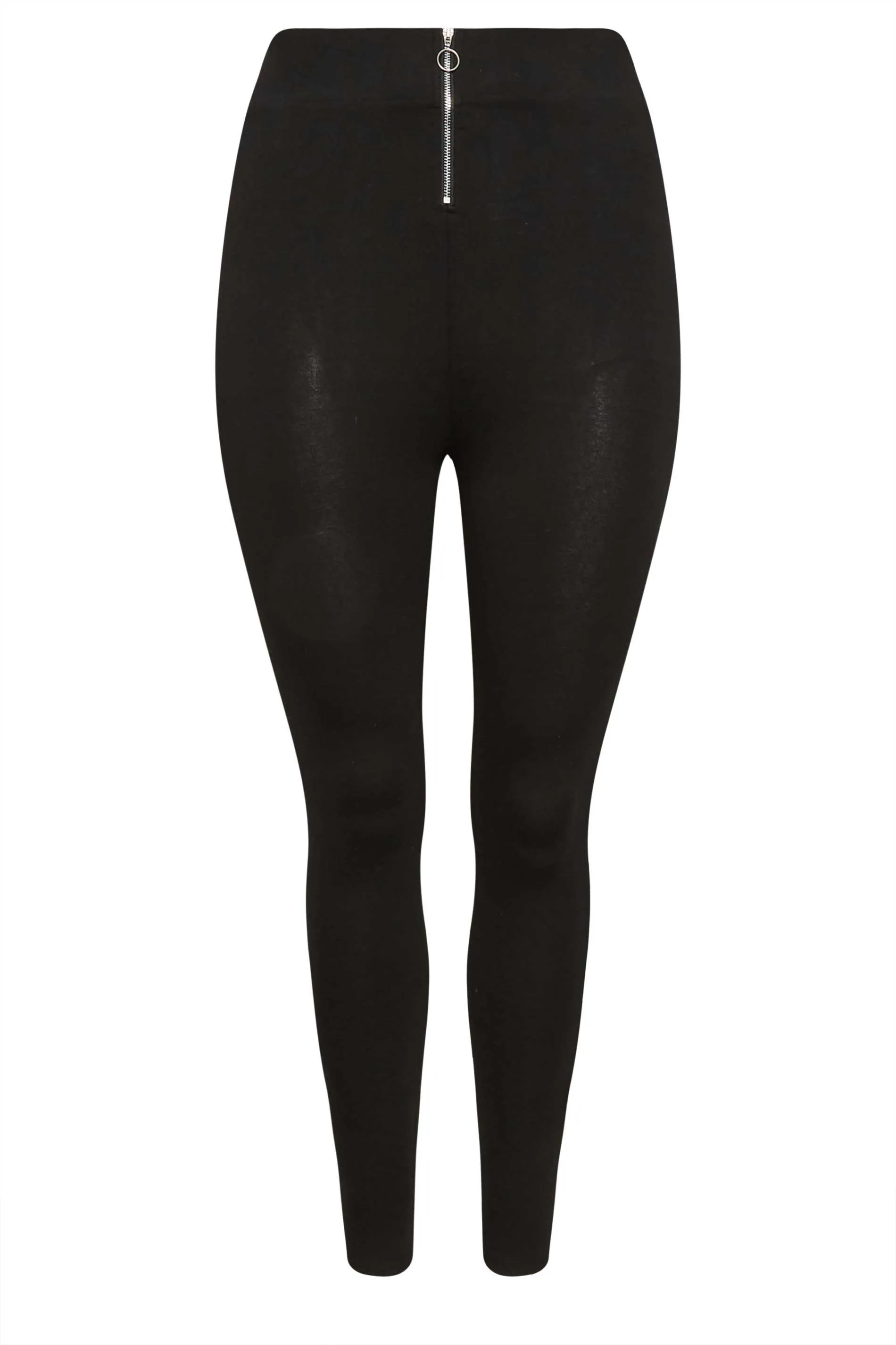 YOURS Curve Black Zip Waist Leggings