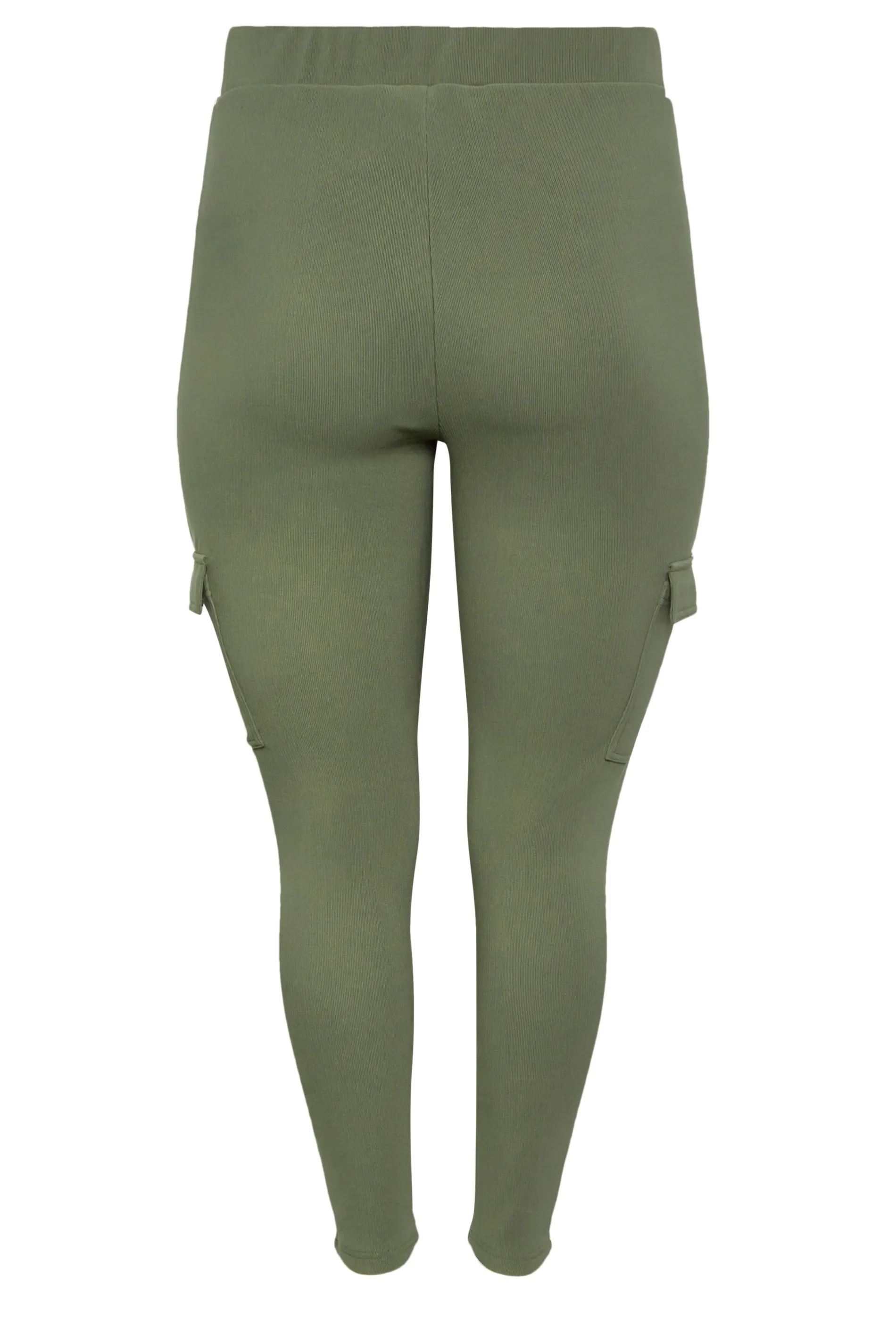 YOURS Curve Khaki Green Cargo Leggings